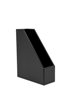 Osco Faux Leather Magazine Holder, Black
