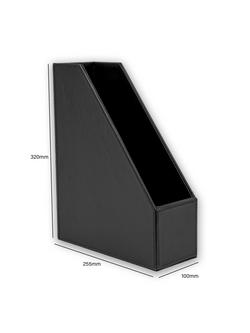 Osco Faux Leather Magazine Holder - view 2, Black