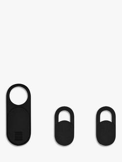 Legami Webcam Covers, Set of 3, Black, Black