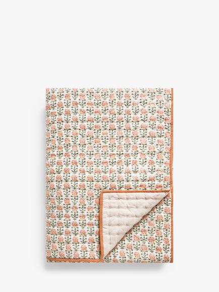 John Lewis Aria Reversible Quilt, Terracotta