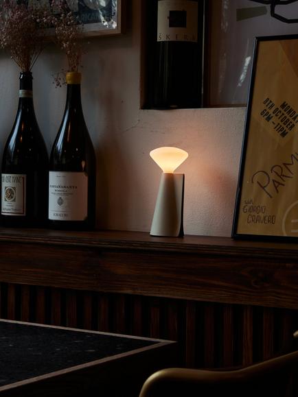 tala Mantle Rechargeable Table Lamp - view 2, Stone White