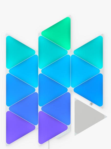 Nanoleaf Shapes Triangles Wall Light Starter Kit, 15 LED Panels, Multicolour, Multicolour