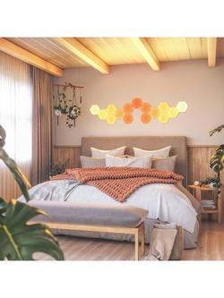 Nanoleaf Shapes Hexagons Wall Light Starter Kit, 15 LED Panels, Multicolour - view 2, Multicolour