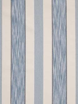 John Lewis Denver Stripe Made to Measure Curtains or Roman Blind, Lake Blue, Lake Blue