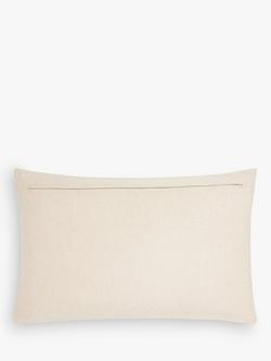 John Lewis Quilted Velvet Rectangular Cushion - view 2, Navy
