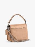 Coach Cassie 19 Leather Croc Cross Body Bag, Buff