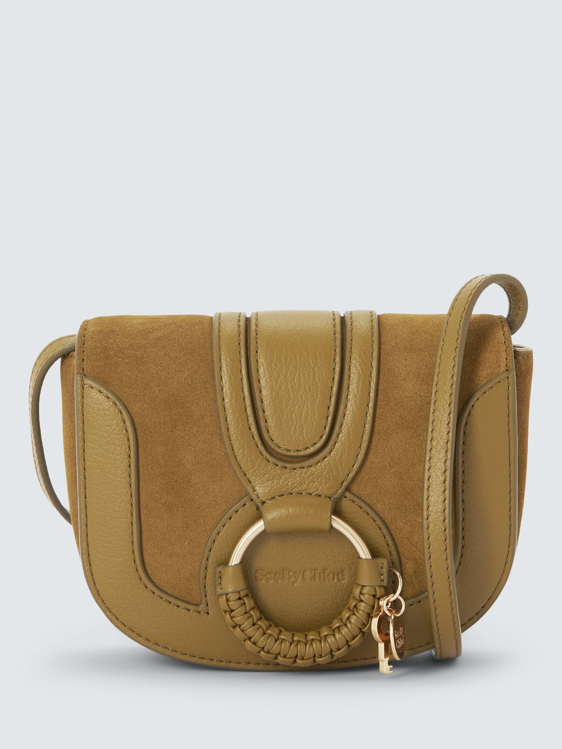 See By Chloe Mini Hana Suede Leather Satchel Bag Olive