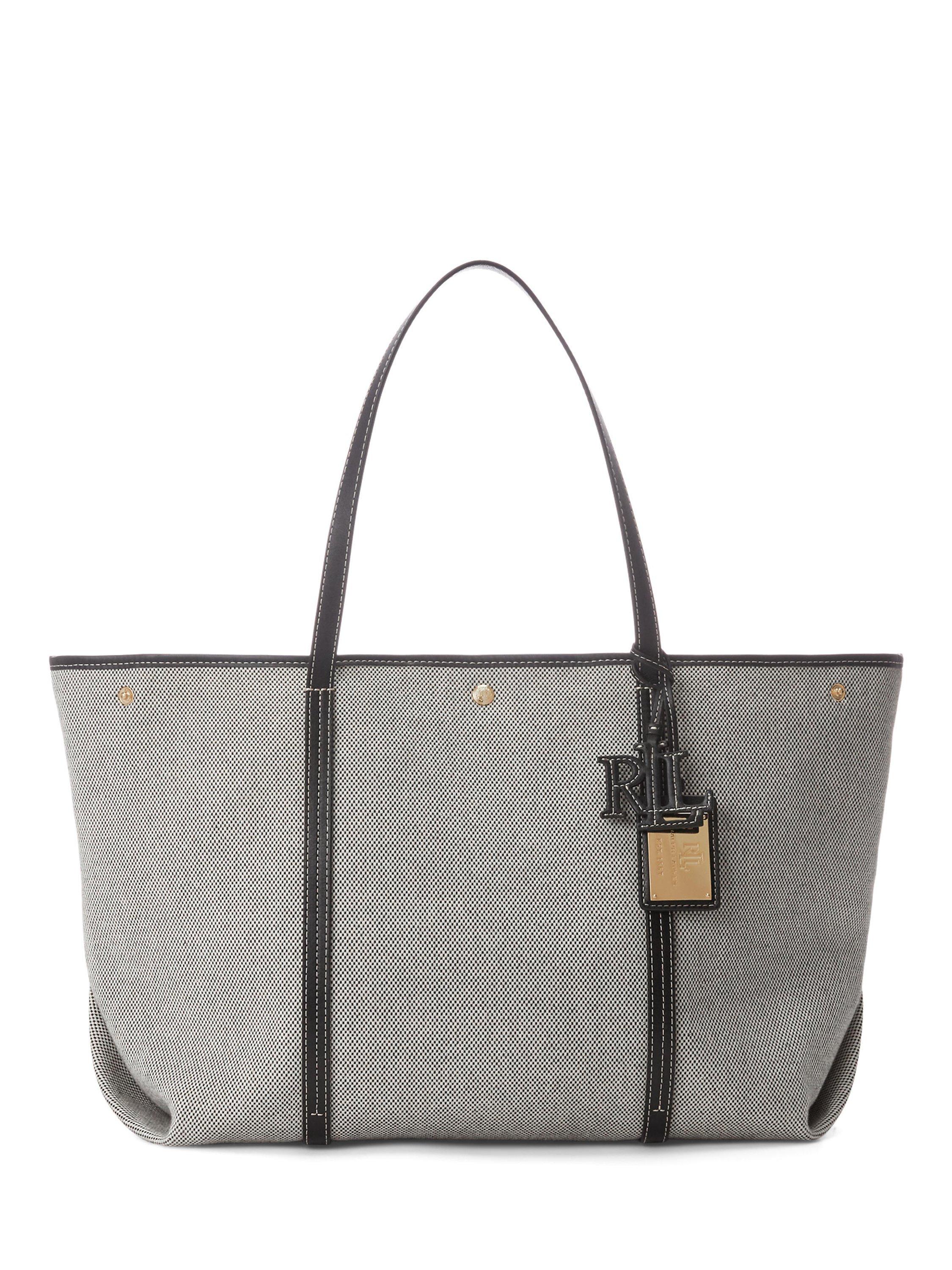 Lauren Ralph Lauren Emerie Tote Bag, Natural/Black