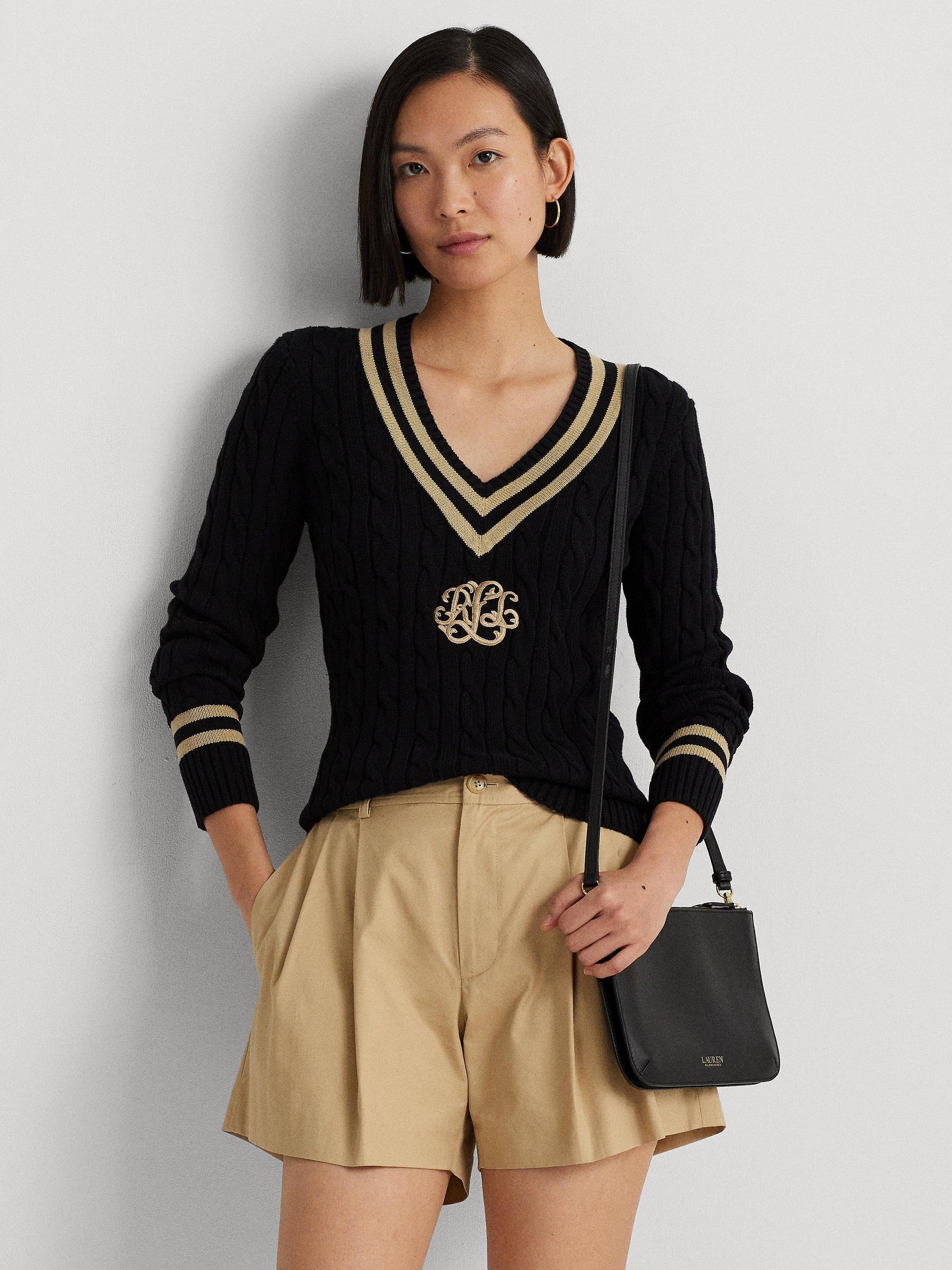 Product image 2 of 8, which shows Lauren Ralph Lauren Landyn Leather Cross Body Bag, Black