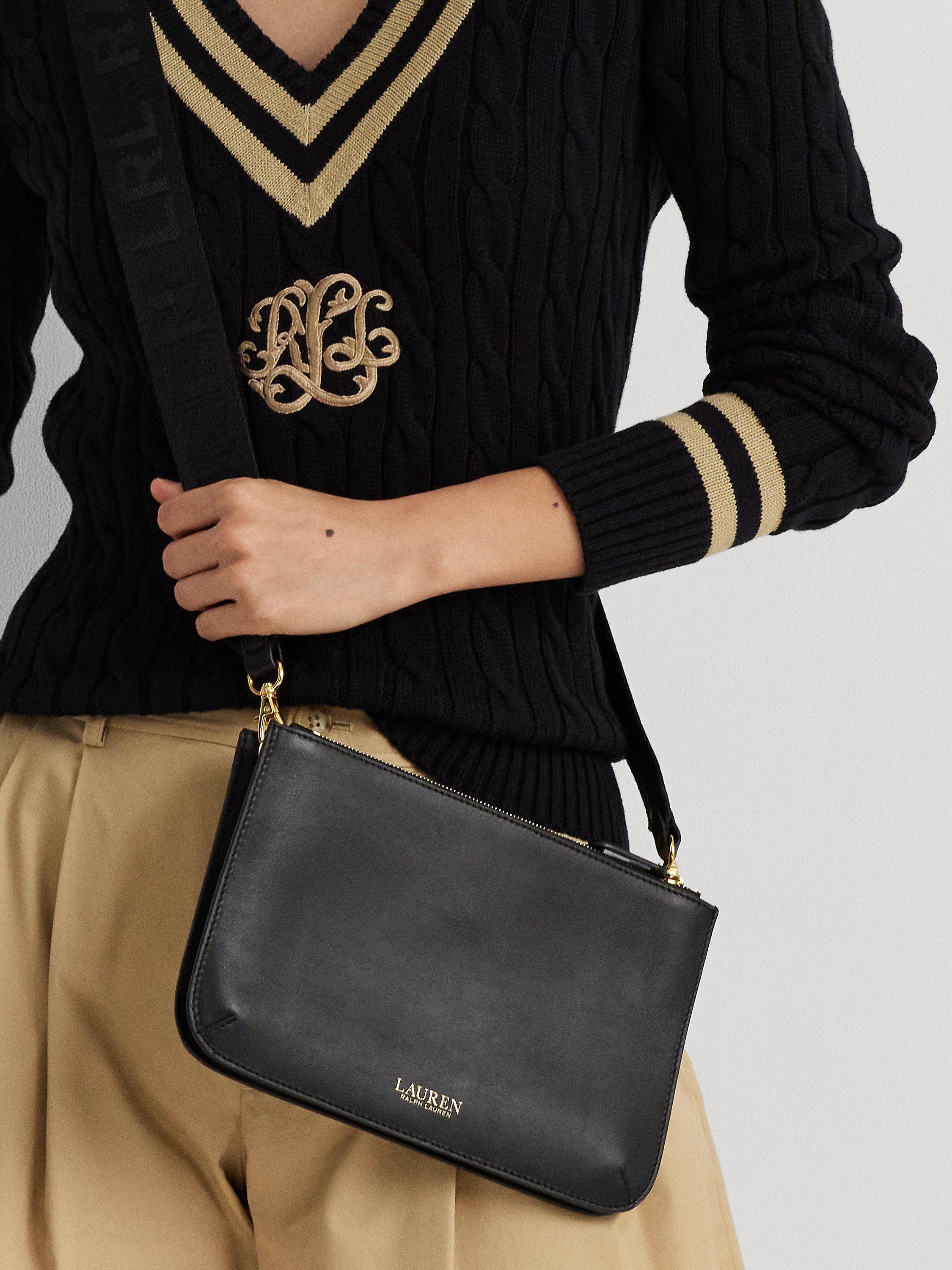 Ralph Lauren outlets Iconic Crossbody Bag Black & Gold