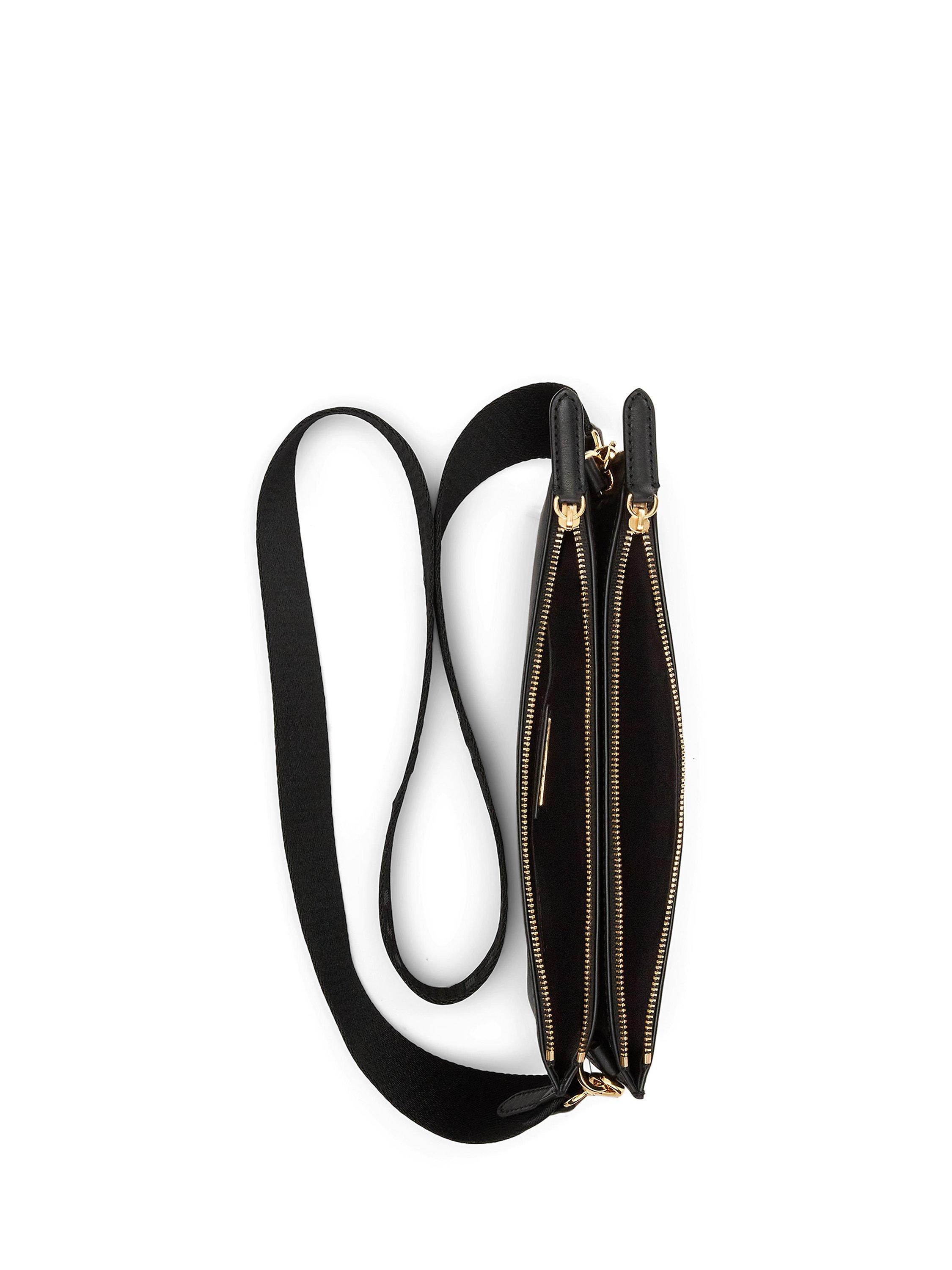 Product image 7 of 8, which shows Lauren Ralph Lauren Landyn Leather Cross Body Bag, Black