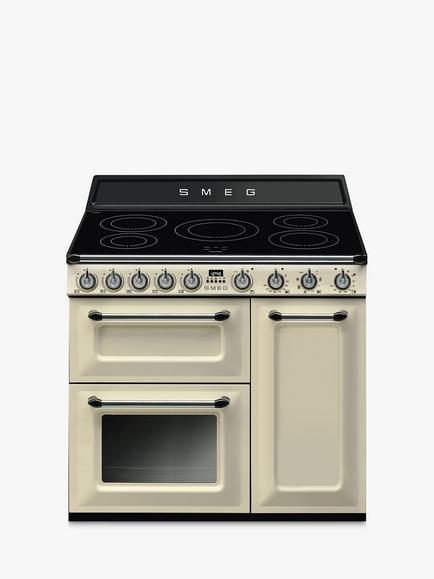 Smeg Victoria TR931 90cm Electric Range Cooker with Induction Hob, Cream