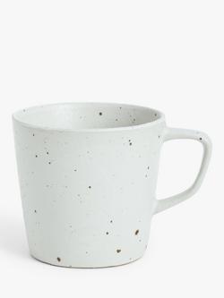 John Lewis Glazed Stoneware Coffee Mug, 230ml, Speckled White