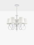 John Lewis Carlita 5 Arm Shaded Ceiling Light, White