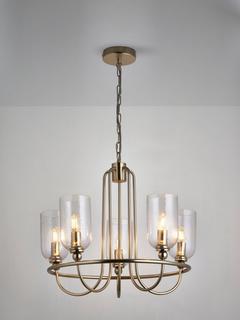 John Lewis Chalice 5 Arm Ceiling Light, Brushed Brass