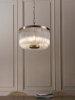 John Lewis Lexton Chandelier Ceiling Light - view 2, Matte Antique Brass