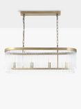 John Lewis Lexton Over Diner Ceiling Light, Matte Antique Brass