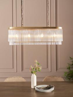 John Lewis Lexton Over Diner Ceiling Light, Matte Antique Brass - view 2, Matte Antique Brass