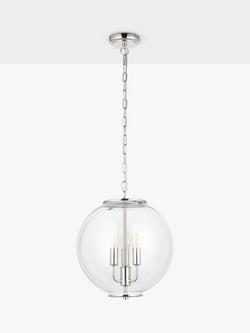 John Lewis Park Globe Ceiling Light - view 2, Clear Glass