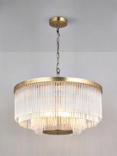 John Lewis Lexton XL Pendant Ceiling Light, Matte Antique Brass