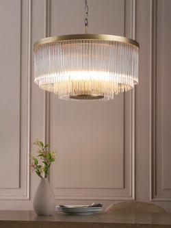 John Lewis Lexton XL Pendant Ceiling Light, Matte Antique Brass - view 2, Matte Antique Brass