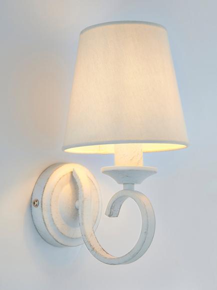 John Lewis Carlita Wall Light, White, White