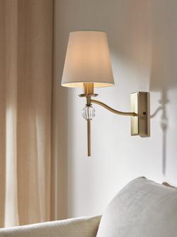 John Lewis Haverstock Wall Light, Antique Brass - view 2, Antique Brass