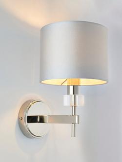 John Lewis Greta Cut Glass Dimmable Wall Light, Dove Grey, Dove Grey