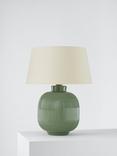 John Lewis Country Rib Table Lamp, Myrtle Green
