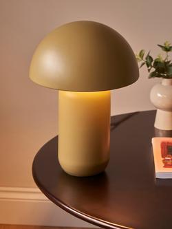 John Lewis Mushroom Dimmable Extra Large Table Lamp - view 2, Dark Taupe