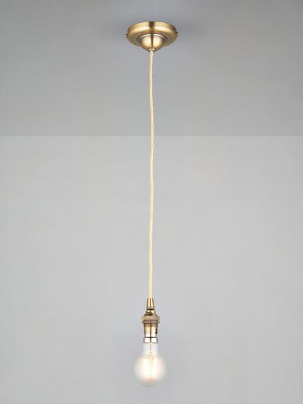 John Lewis Classic Cable Set Bayonet Cap Fitting, Antique Brass