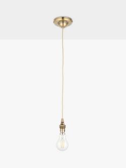 John Lewis Classic Cable Set Bayonet Cap Fitting - view 2, Antique Brass