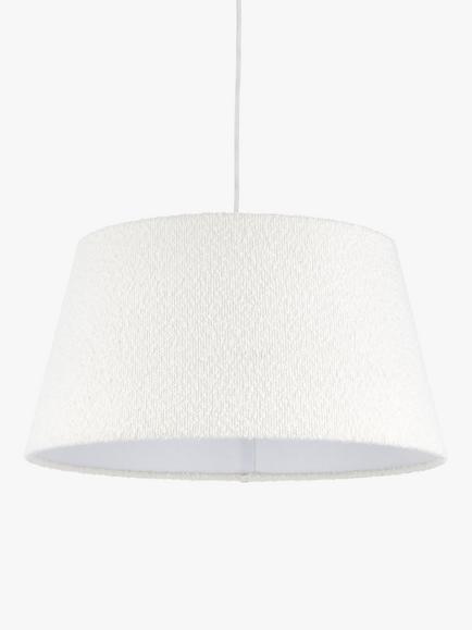 John Lewis Boucle Tapered Ceiling Lampshade - view 2, White