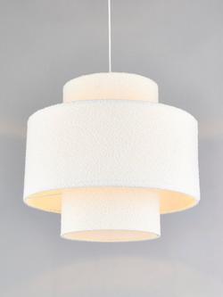 John Lewis Boucle Layered Ceiling Lampshade, White