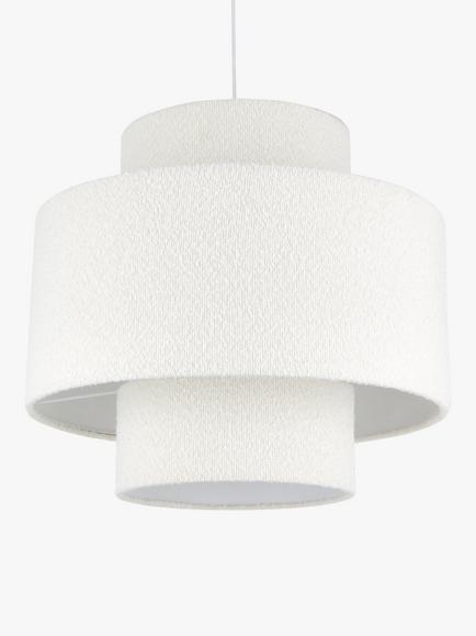 John Lewis Boucle Layered Ceiling Lampshade - view 2, White