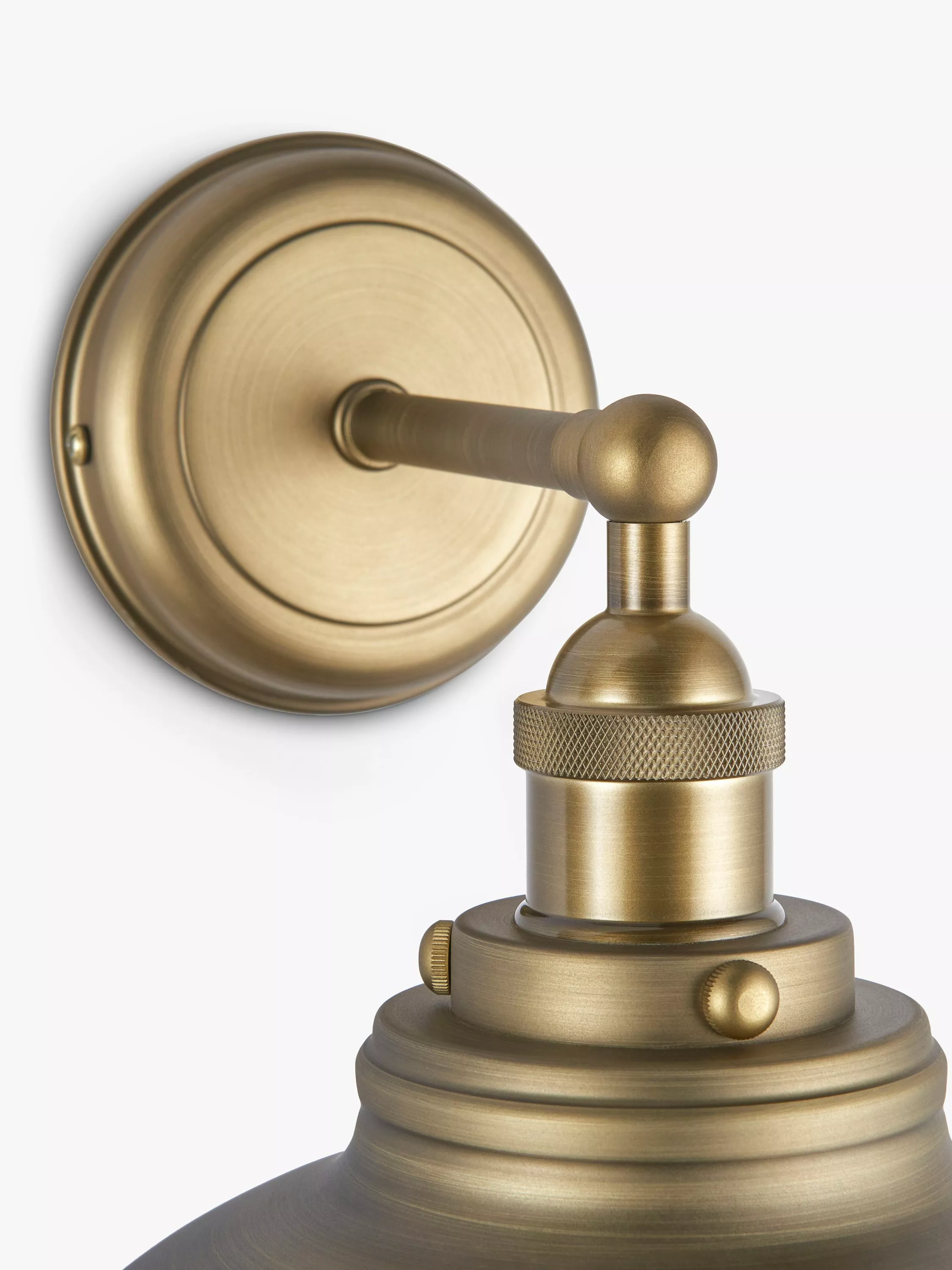 John Lewis Baldwin Wide Outdoor Wall Light Dark Antique Brass