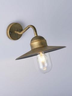 John Lewis Hayle Outdoor Wall Light, Gold