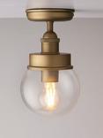 John Lewis Homestead Outdoor Semi-Flush Light, Dark Antique Brass