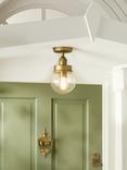 John Lewis Homestead Outdoor Semi-Flush Light, Dark Antique Brass