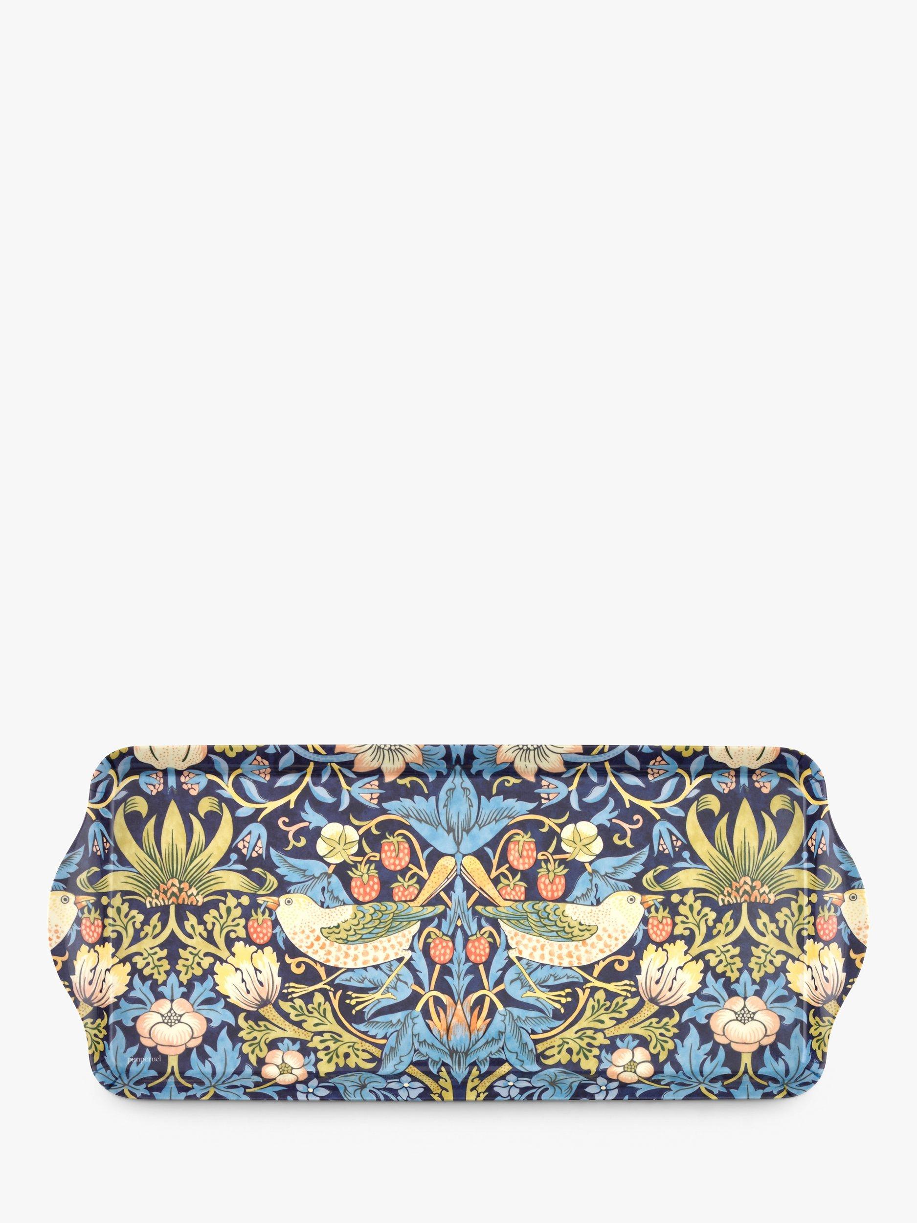 Morris & Co. Strawberry Thief Melamine Sandwich Tray, Blue/Multi