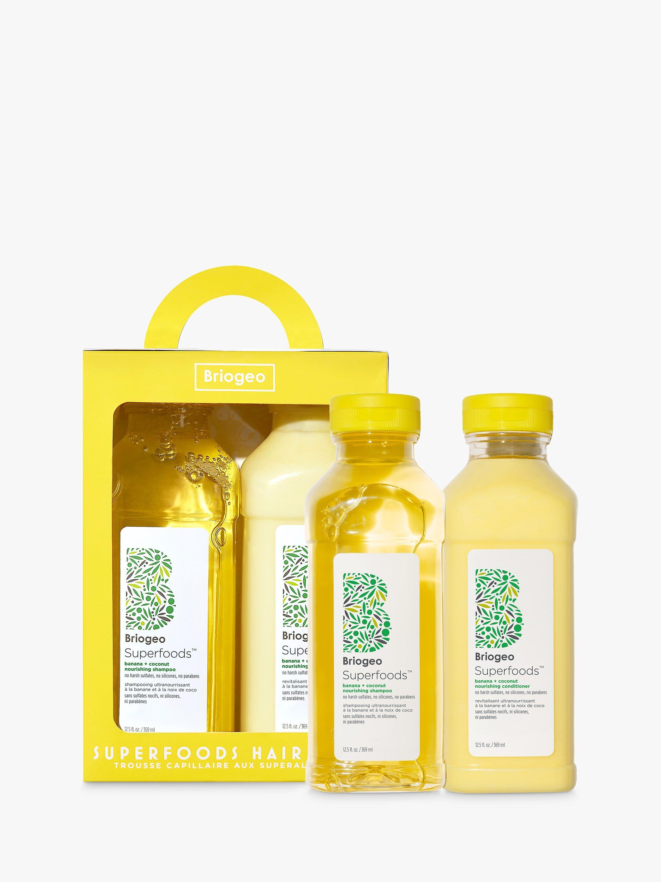 Product image 1 of 11, which shows Briogeo Superfoods™ Banana + Coconut Nourishing Shampoo + Conditioner Duo