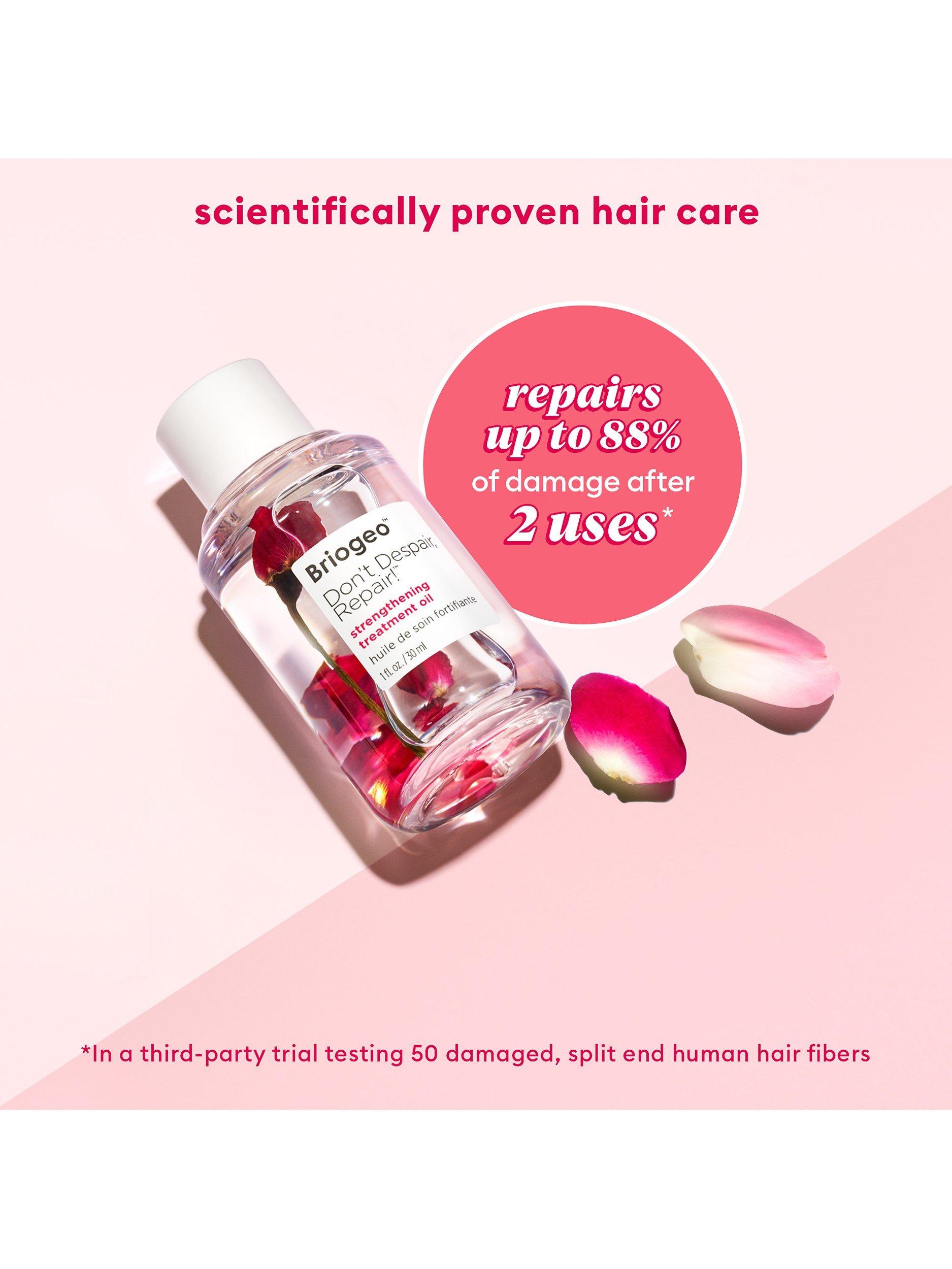 Product image 3 of 11, which shows Briogeo Don't Despair, Repair!™ Ceramides + Rose Flower Strengthening Treatment Oil, 30ml