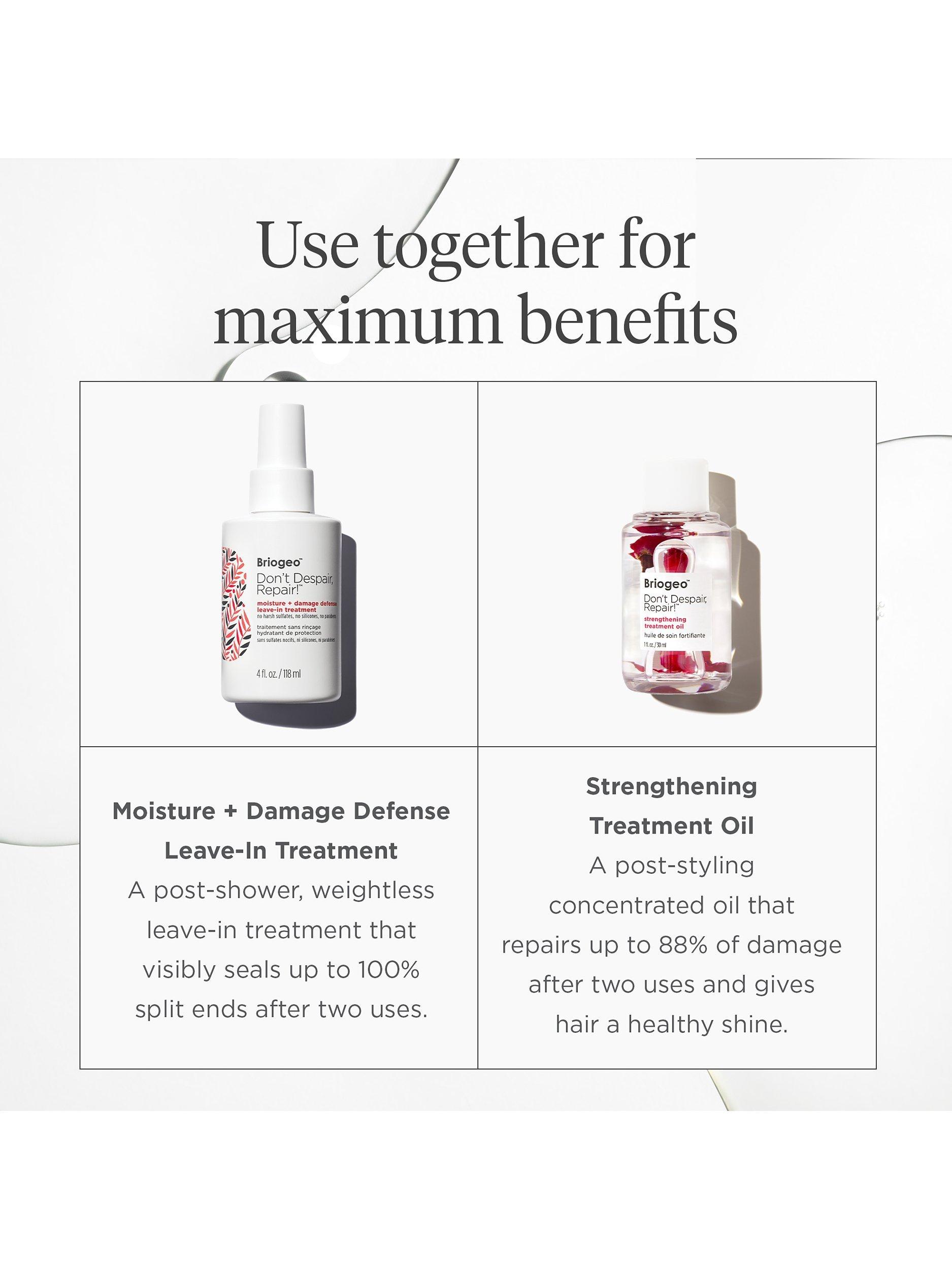 Product image 7 of 10, which shows Briogeo Don't Despair, Repair!™ Argan Oil + Ceramides Moisture + Damage Defense Leave-In Treatment, 118ml