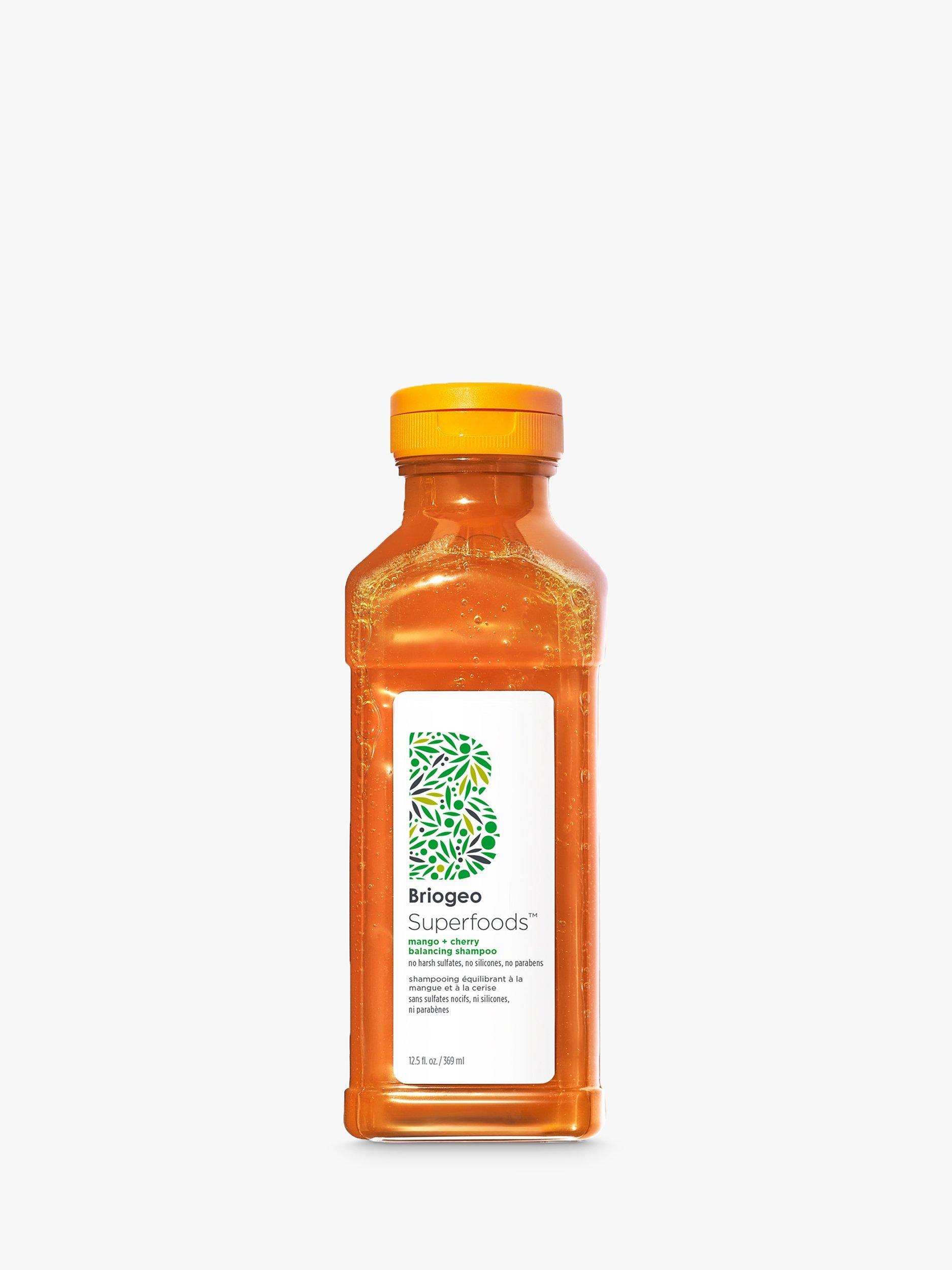 Product image 1 of 8, which shows Briogeo Superfoods™ Mango + Cherry Balancing Shampoo, 369ml