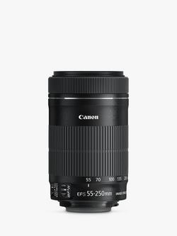 Canon EF-S 55-250mm f/4-5.6 IS STM Telephoto Lens, Black