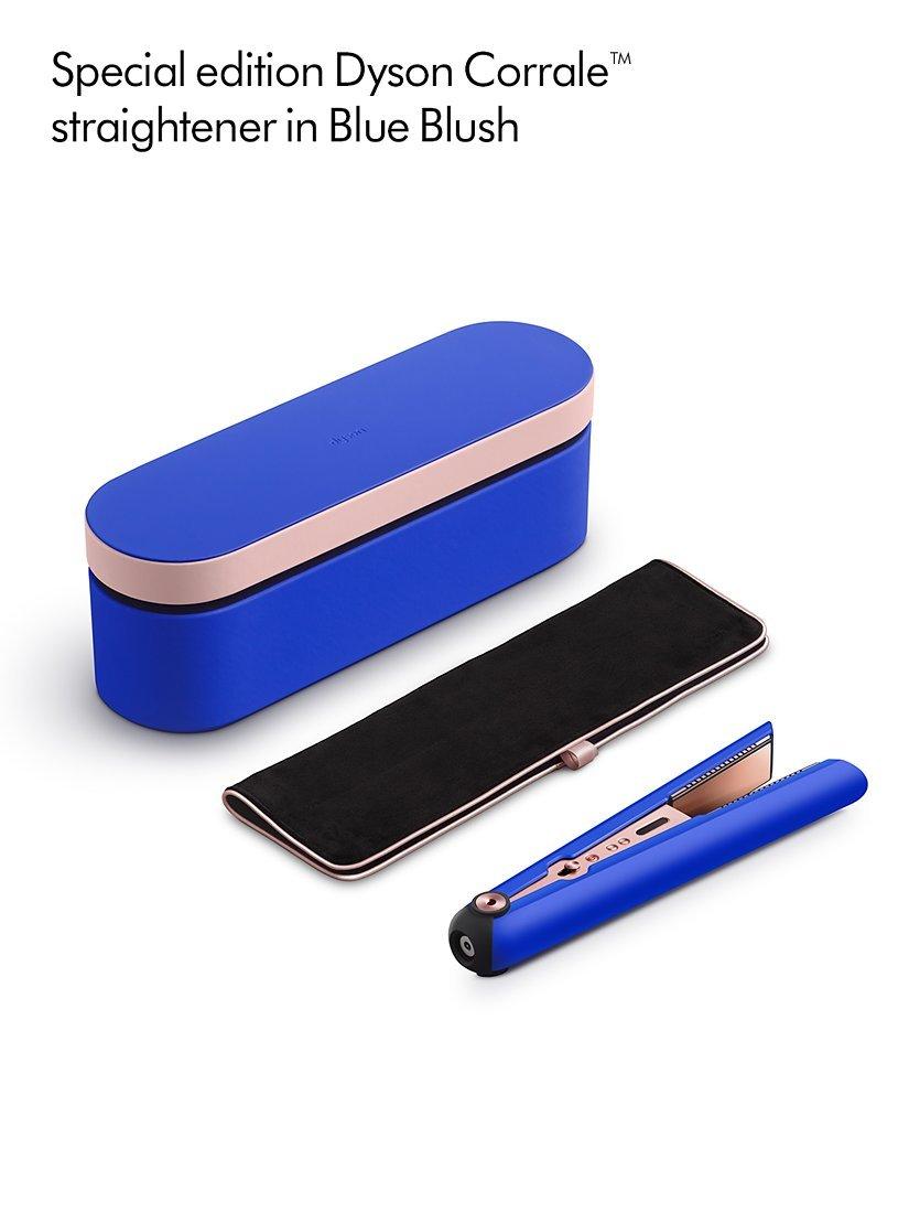 Product image 2 of 10, which shows Dyson Corrale Hair Straightener with Complimentary Gift Case, Blue Blush