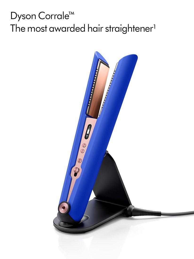 Product image 3 of 10, which shows Dyson Corrale Hair Straightener with Complimentary Gift Case, Blue Blush