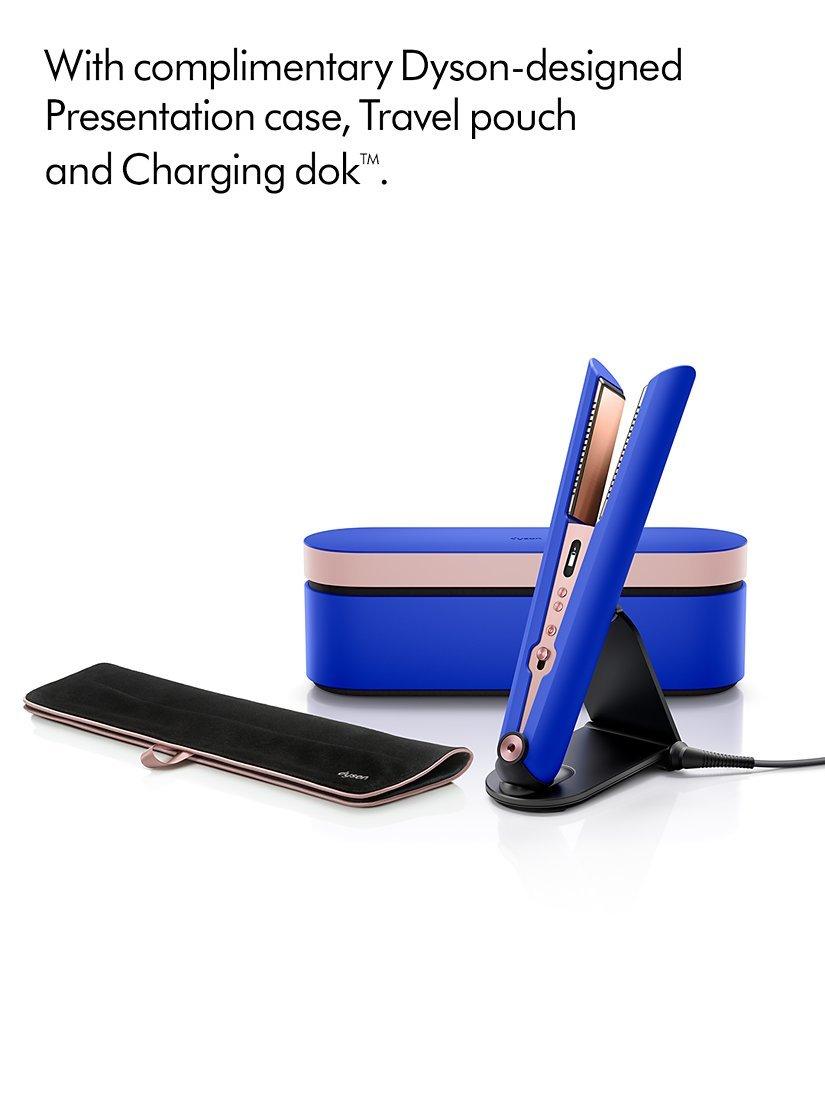 Product image 4 of 10, which shows Dyson Corrale Hair Straightener with Complimentary Gift Case, Blue Blush
