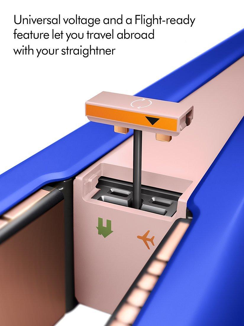 Product image 8 of 10, which shows Dyson Corrale Hair Straightener with Complimentary Gift Case, Blue Blush