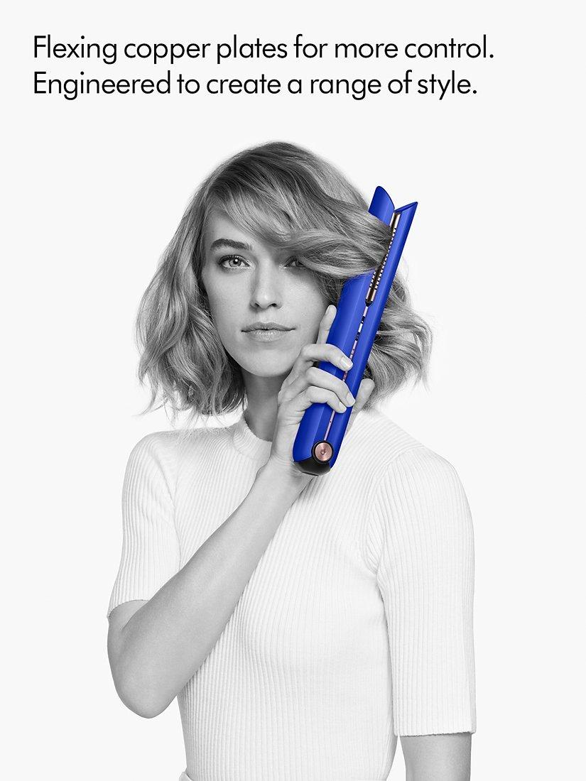 Product image 9 of 10, which shows Dyson Corrale Hair Straightener with Complimentary Gift Case, Blue Blush